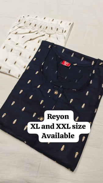 Straight Cut kurti - Reyon Fabric