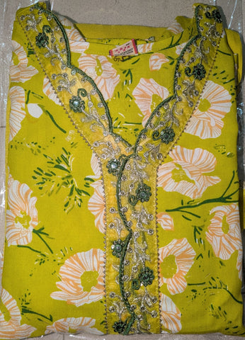 Lemon Yellow Beautiful Cotton Sets
